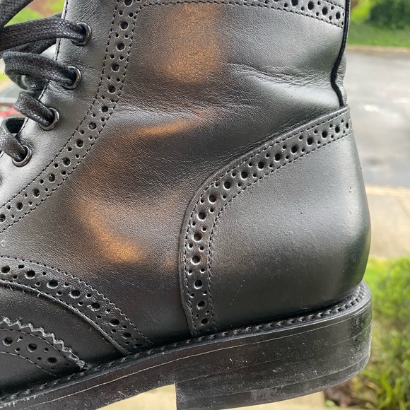 Gently used Thursday black wingtip boots size 10
